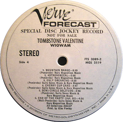 Tombstone Valentine label - disc jockey version