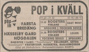 Advert from Dagens Nyheter 15.02.69