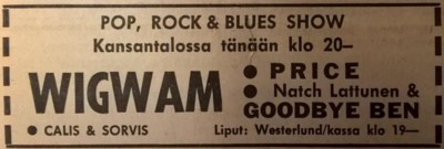 Advert from Etel-Suomen Sanomat 11.09.70