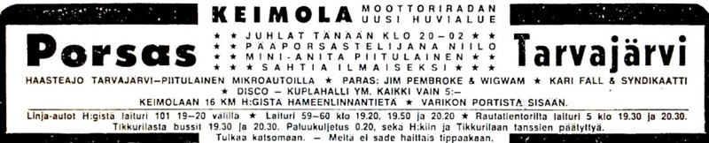 Advert from Helsingin Sanomat