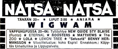 Advert from Helsingin Sanomat