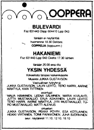 Advert from Helsingin Sanomat 05.10.75