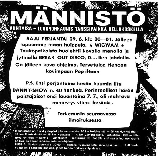 Advert for Mnnist 29.06.73